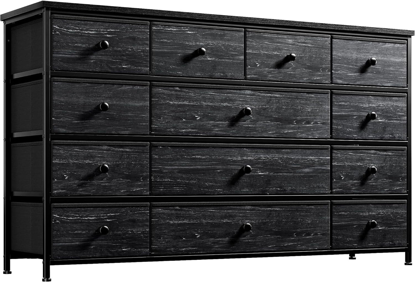 Black Dresser, Dresser for Bedroom with 13 Storage Drawers, Dressers & Chests of Drawers for 55" TV, Black Dresser for Bedroom, Long Dresser for Closet, Entryway ShipItFurniture