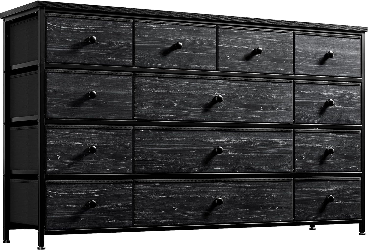 Black Dresser, Dresser for Bedroom with 13 Storage Drawers, Dressers & Chests of Drawers for 55" TV, Black Dresser for Bedroom, Long Dresser for Closet, Entryway ShipItFurniture