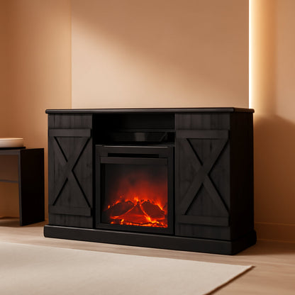 47 Inch Rustic Grey Fireplace TV Stand For 50 Inch TV