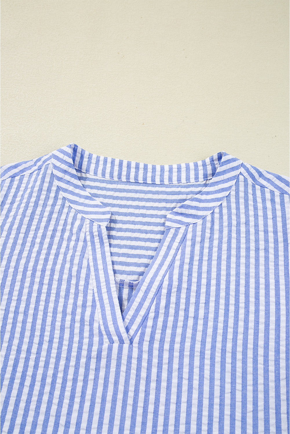 Kaia Stripe Bracelet Sleeve Tiered Dress with Pockets Threaded Pear