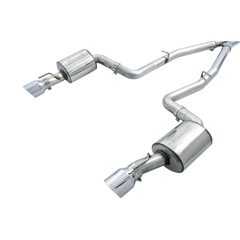 AWE Tuning 2015+ Dodge Charger 6.4L/6.2L SC Non-Resonated Touring Edition Exhaust - Silver Tips NP Motorsports