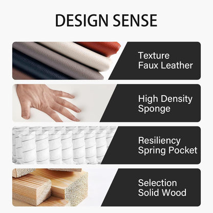 L Shaped Leather Sectional Sofa Left Hand Facing In White ShipItFurniture