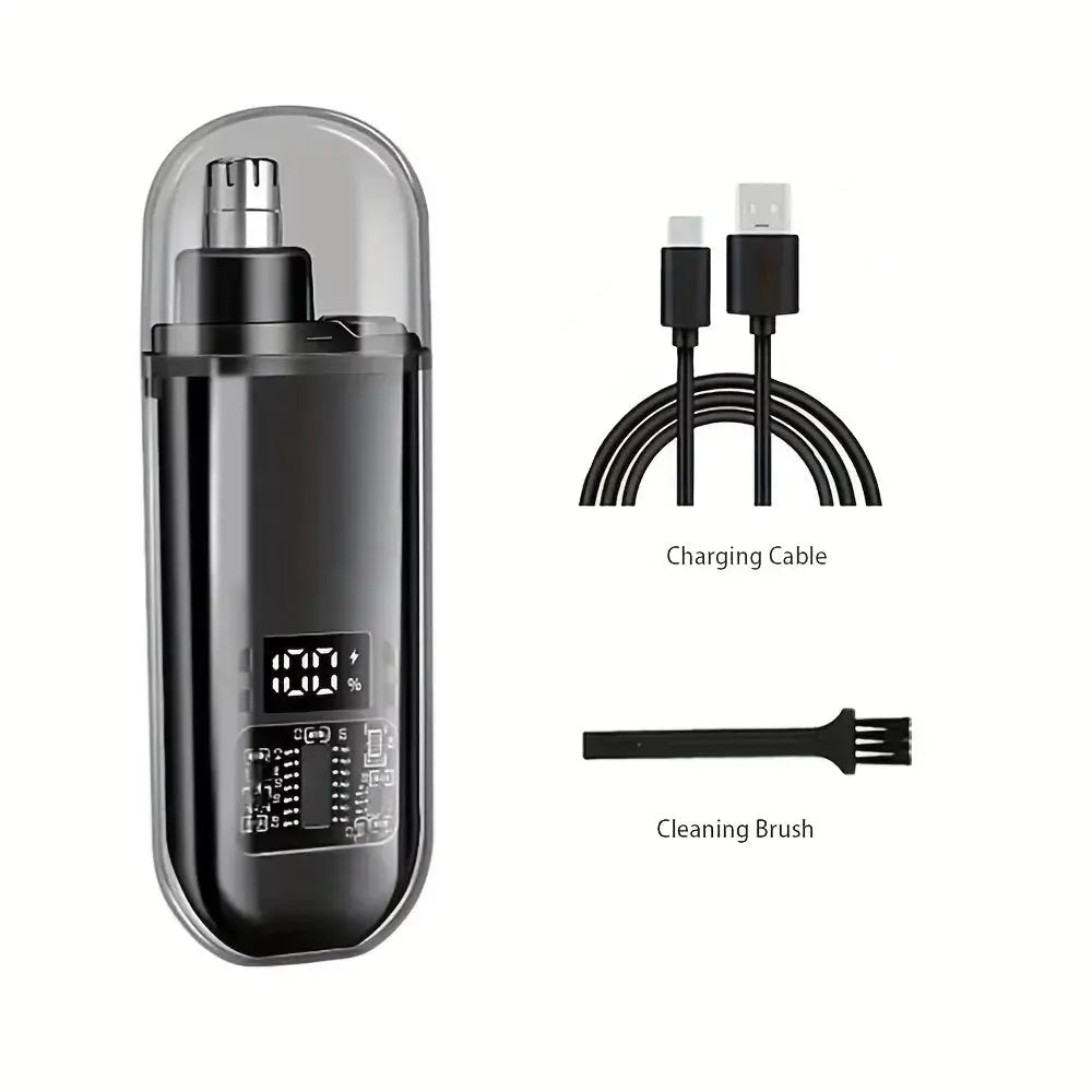 Suitable for men, USB charging nose and ear hair trimmer portable electric nose hair clipper, mini compact design, quick chargin