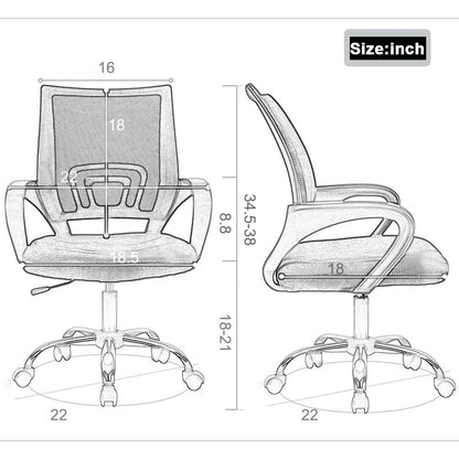 Ergonomic Pink Office Chair With Back Support For Home Office