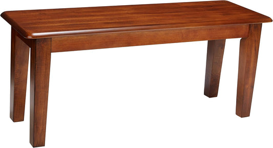 Berringer 17.5 Inch Rustic Traditional Dining Bench, Brown