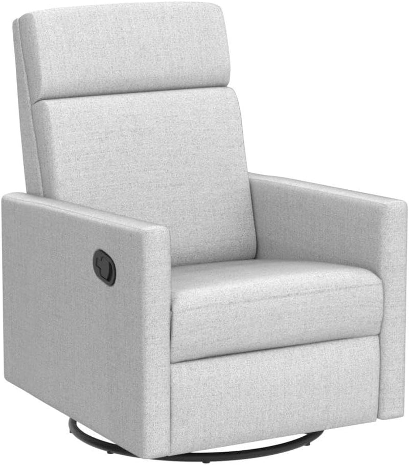Modern Upholstered Swivel Recliner Chair Glider Gray ShipItFurniture