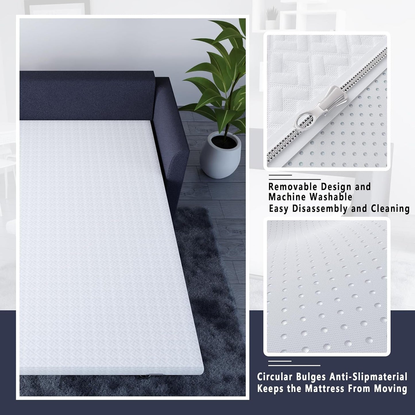 5Inch Memory Foam Queen Sleeper Mattress CertipurUS