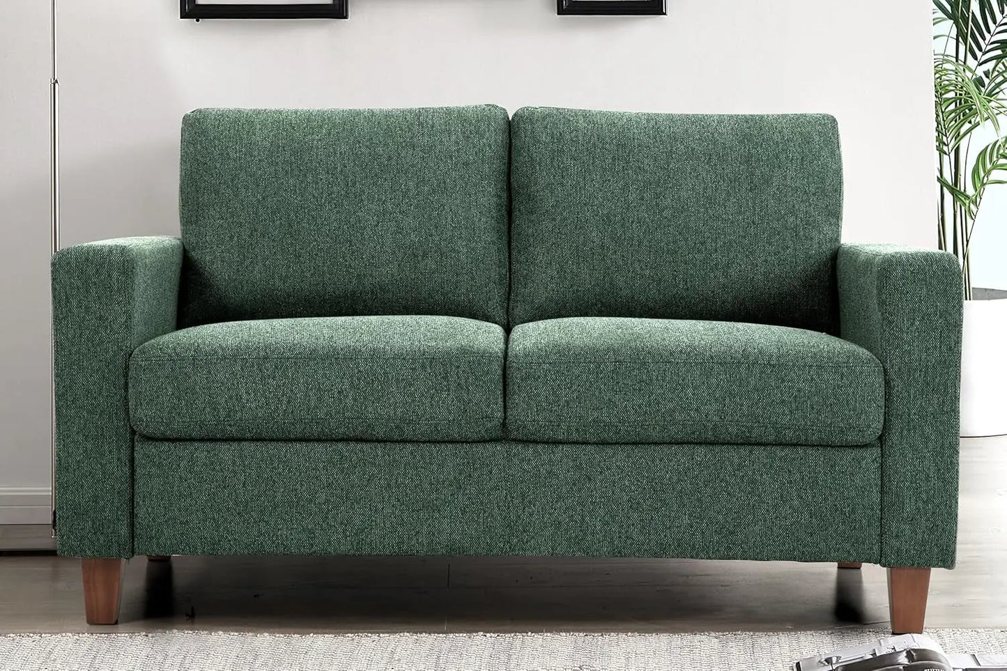 Green Mid Century Modern Couch and Loveseat Set for Small Spaces ShipItFurniture