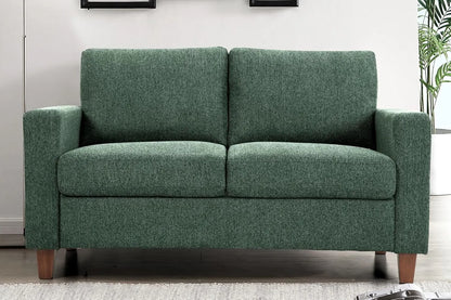 Green Mid Century Modern Couch and Loveseat Set for Small Spaces ShipItFurniture