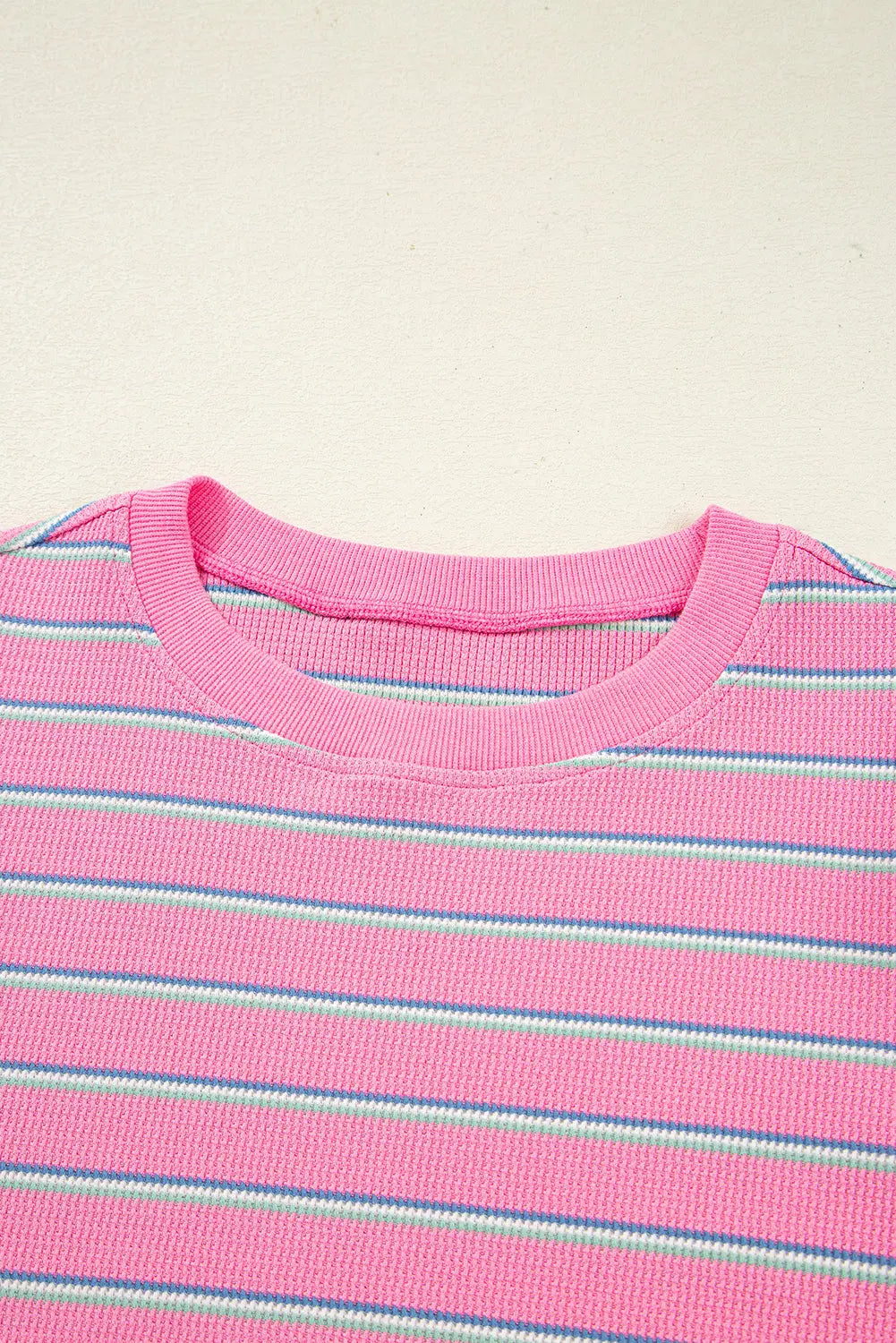 Giana Stripe Textured Knit Long Sleeve Top