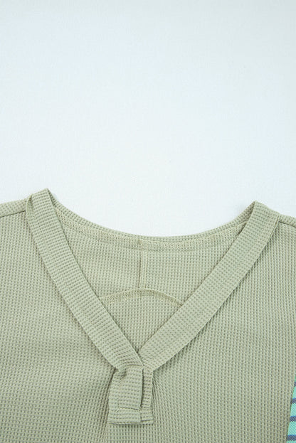 Madison Exposed Seam Waffle Baggy Pullover
