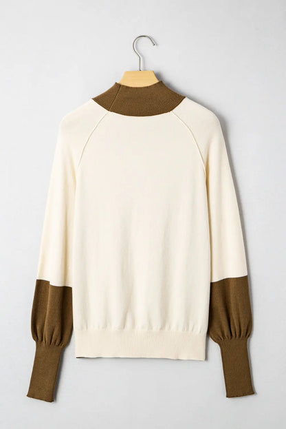 Kinley Puff Sleeve Mock Sweater