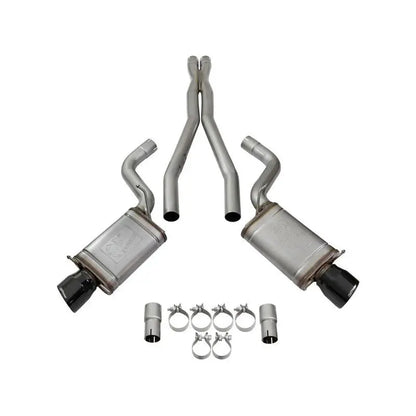 aFe Mach Force-Xp 3in CB Stainless Steel Dual Exhaust System w/ Black Tips 09-15 Cadillac CTS-V NP Motorsports