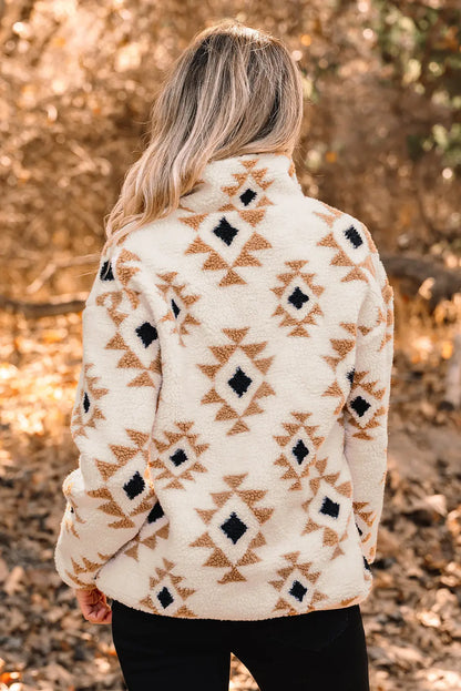 Elizy Quarter Zip Collar Sweatshirt