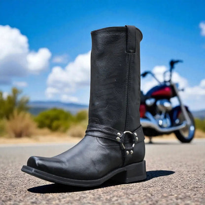 Eagle Rider Men's Leather Biker Boots (H50021) - Get it from Bo
