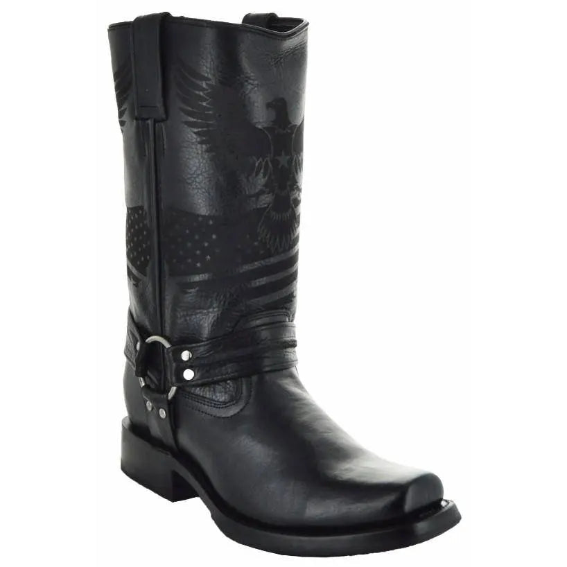 Eagle Rider Men's Leather Biker Boots (H50021) - Get it from Bo