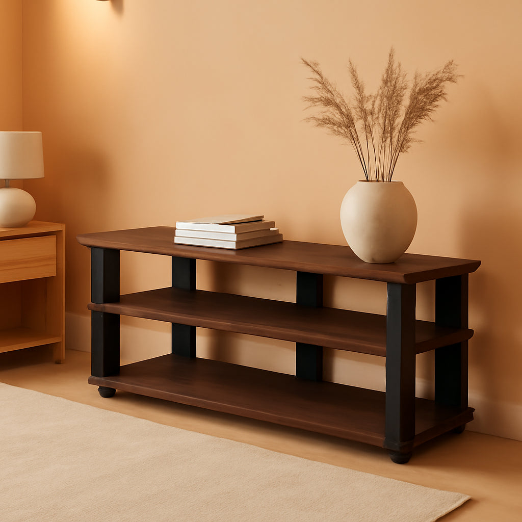 Nelly Entertainment Center TV Stand 43.3in Columbia Walnut