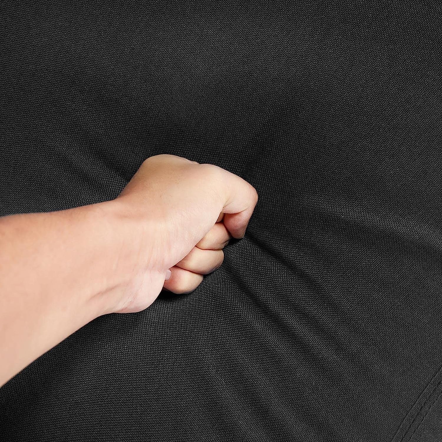 Fabric Push Back Recliner Chair Pocket Spring Matte Black ShipItFurniture