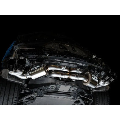 AWE Tuning 2020+ Chevrolet Corvette (C8) Touring Edition Exhaust - Quad Diamond Black Tips NP Motorsports