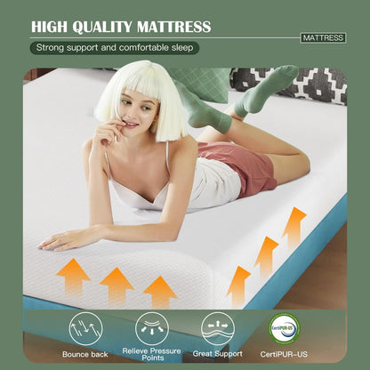 Breathable Gel Memory Foam Mattress for Cooler Sleep