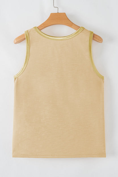 Skyla Metallic Sheen Tank Top