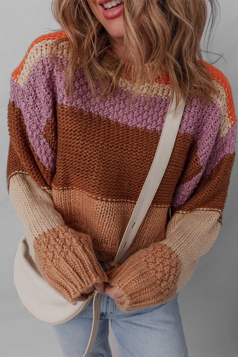 Lydia Cropped Knitted Sweater Threaded Pear