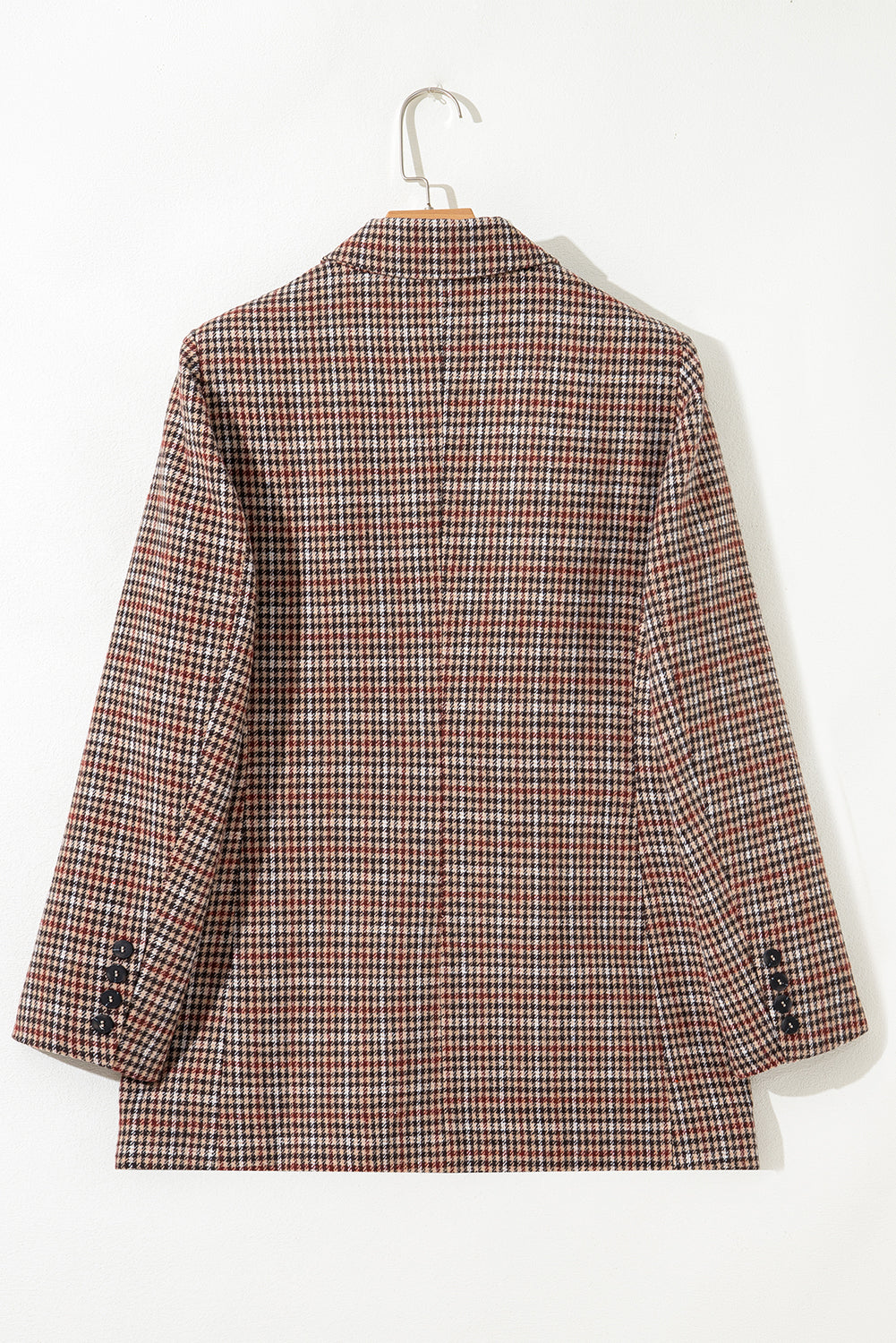 Aria Houndstooth Lapel Collar Blazer