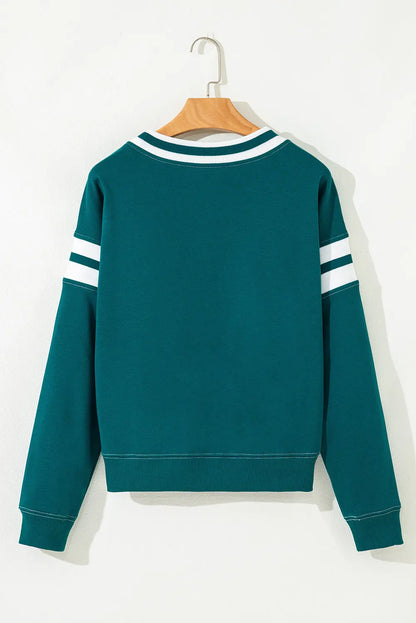 Jadeita Patchwork Drop Shoulder Sweatshirt