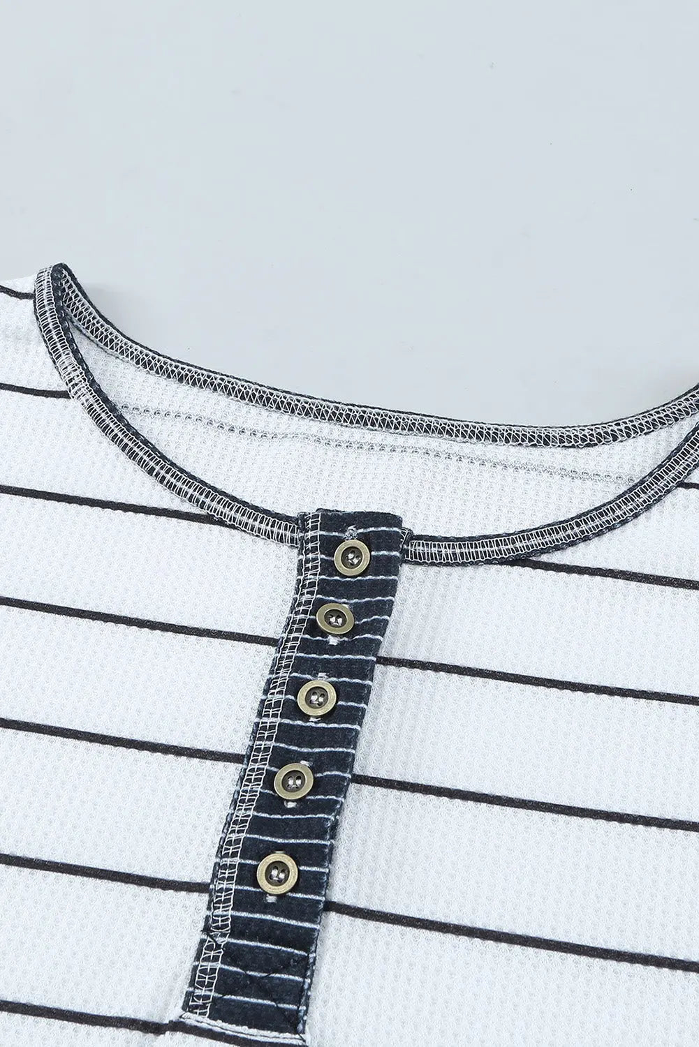 Simone Henley Waffle Knit Top