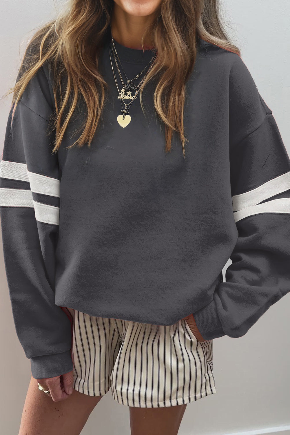 Taylor Striped Oversized Sweatshirt