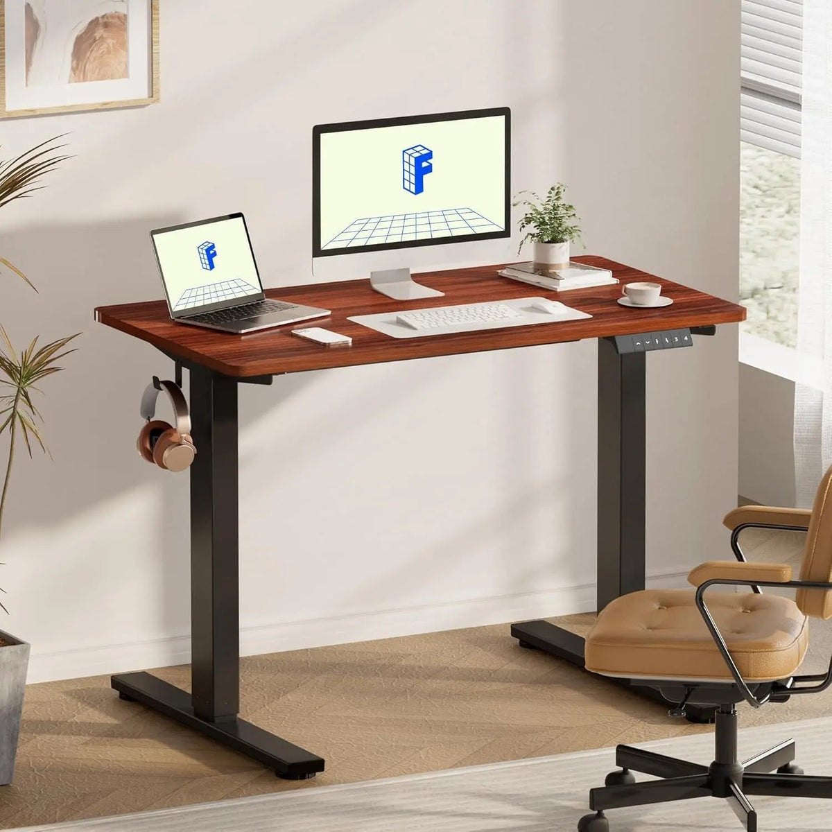 Electric Height Adjustable Standing Desk 48x24 Home Office - Get it from Bo