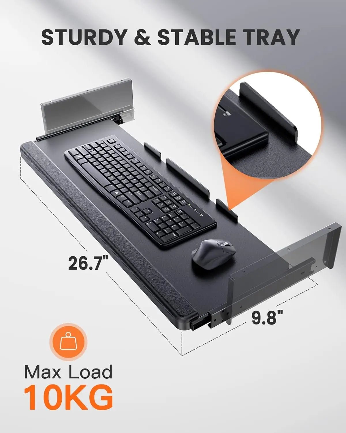 Electric Standing Desk with Adjustable Height Keyboard Tray - Get it from Bo