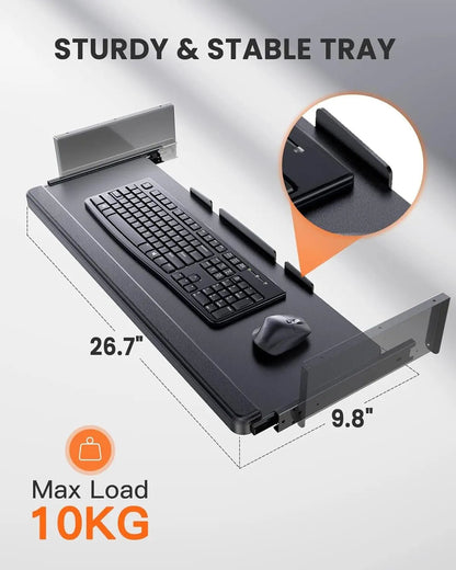 Electric Standing Desk with Adjustable Height Keyboard Tray - Get it from Bo