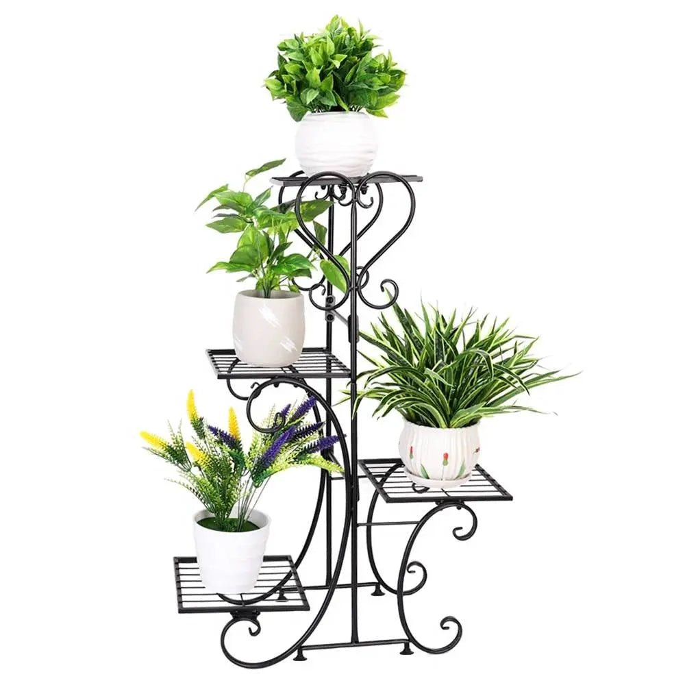 Elegant Black Metal 4-Shelf Plant Stand - Get it from Bo