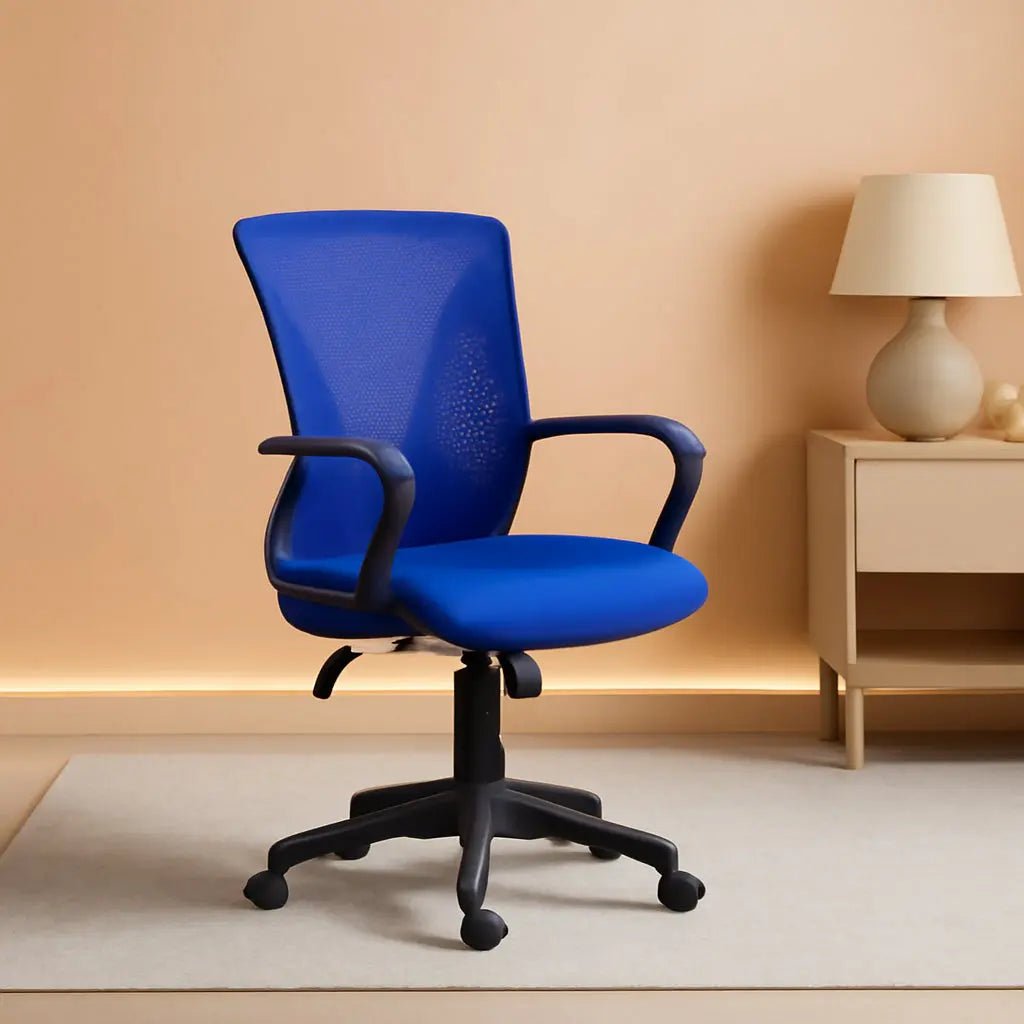 Ergonomic Blue Office Chair With Adjustable Armrests - Get it from Bo