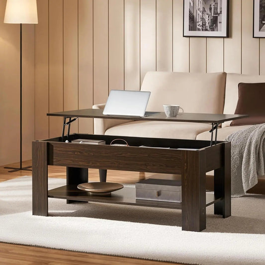 Espresso Lift Top Coffee Table With Hidden Compartment - Get it from Bo