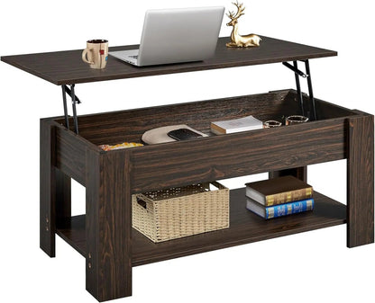 Espresso Lift Top Coffee Table With Hidden Compartment - Get it from Bo