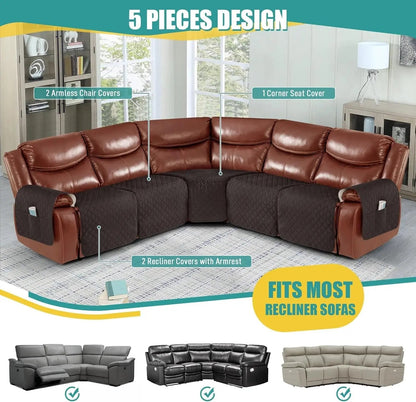 Extra Large Waterproof Recliner Sectional Cover Chocolate - Get it from Bo