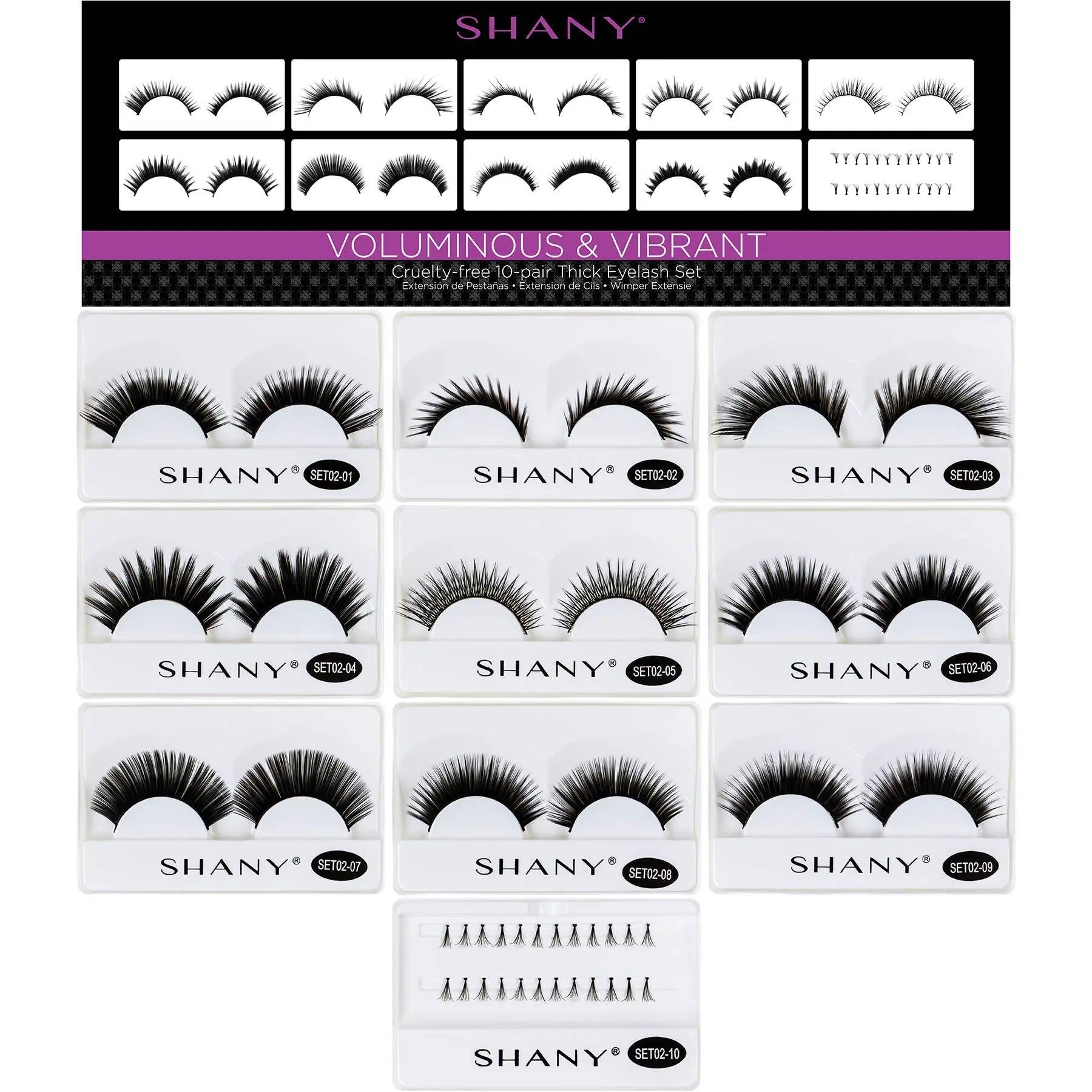 Eyelash extend - set of 10 assorted reusable eyelashes - Get it from Bo