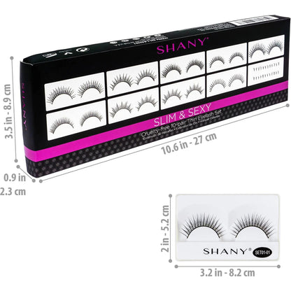 Eyelash extend - set of 10 assorted reusable eyelashes - Get it from Bo