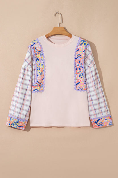 Margaret Ricrac Trim Floral Blouse