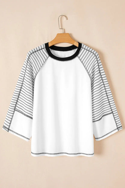 Alaia Sleeve Raglan Patchwork Top