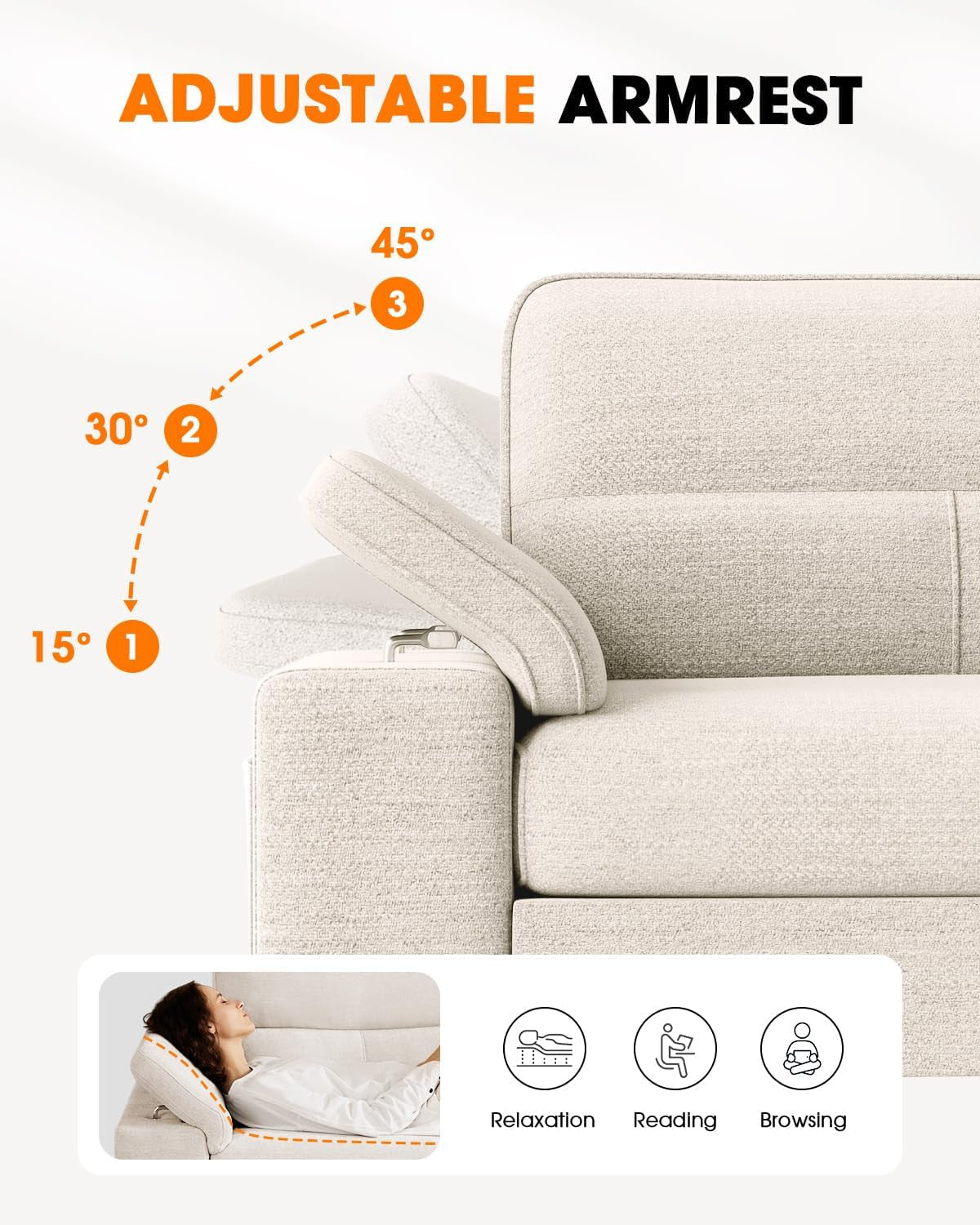 Beige Loveseat With Removable Cover For Living Room ShipItFurniture