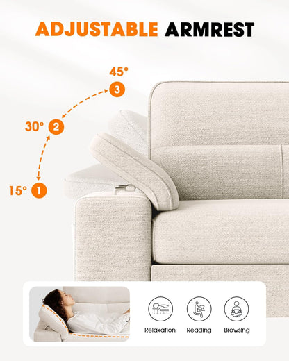 Beige Loveseat With Removable Cover For Living Room ShipItFurniture