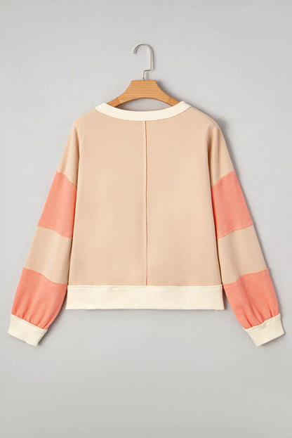 Jolene Block Textured Patchwork Pullover