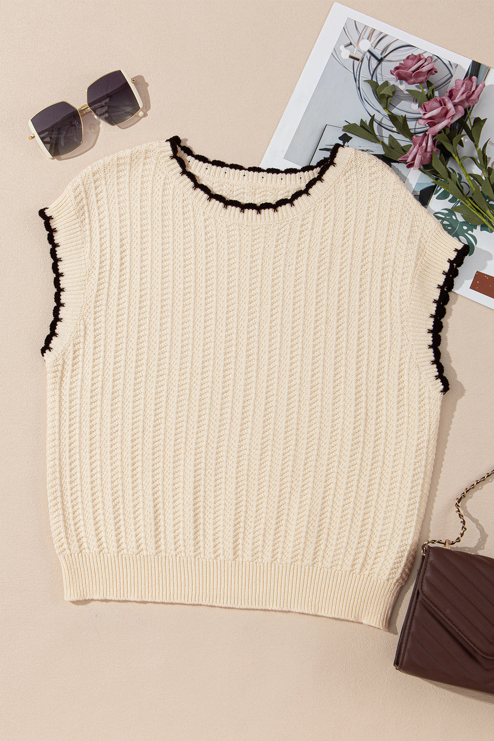 Sophia Knit Short Sleeve Sweater