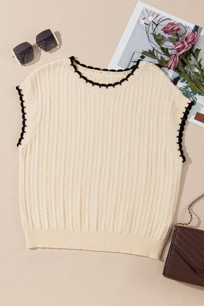 Sophia Knit Short Sleeve Sweater