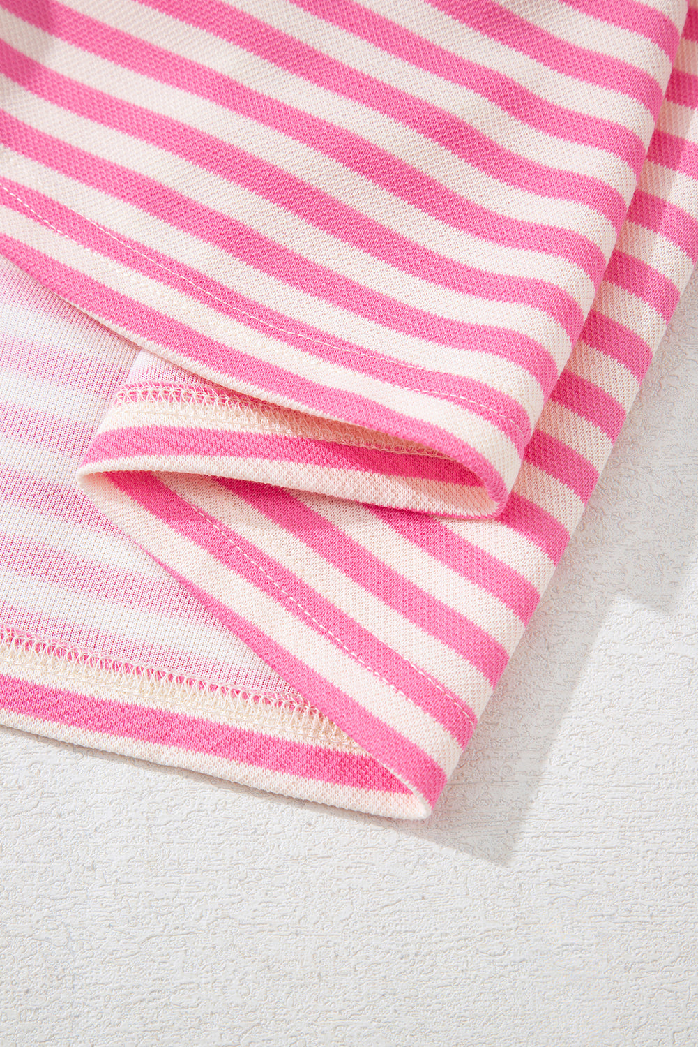 Riley Stripe Bowknot Cutout Back Loose Top Threaded Pear