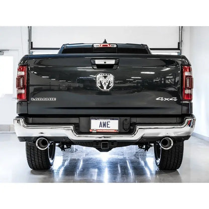 AWE Tuning 19-21 RAM 1500 5.7L (w/Cutouts) 0FG Dual Rear Exit Cat-Back Exhaust - Chrome Silver Tips NP Motorsports