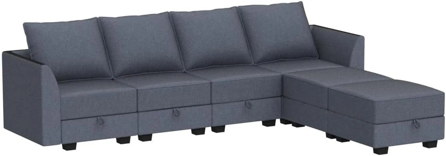 Modular Sectional Sofa with Storage Chaise-2